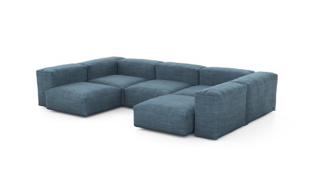 Preset u-shape sofa - pique - dark blue - 314cm x 199cm