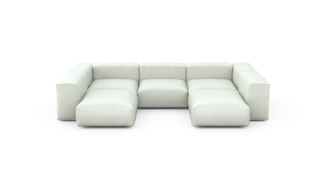 Preset u-shape sofa - herringbone - creme - 314cm x 220cm