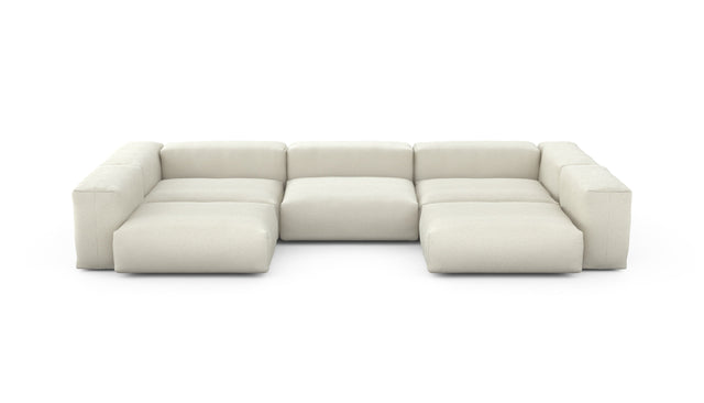 Preset u-shape sofa - linen - platinum - 377cm x 199cm