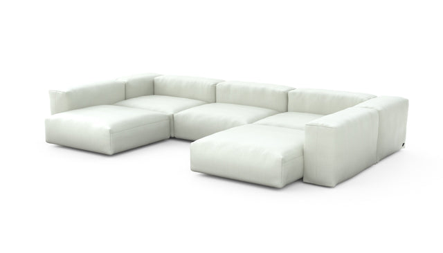 Preset u-shape sofa - herringbone - creme - 377cm x 220cm