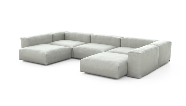 Preset u-shape sofa - pique - light grey - 377cm x 220cm