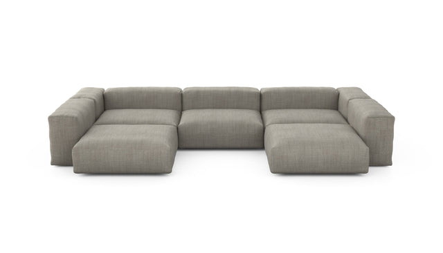 Preset u-shape sofa - pique - stone - 377cm x 220cm