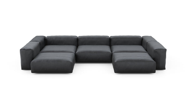Preset u-shape sofa - velvet - dark grey - 377cm x 220cm