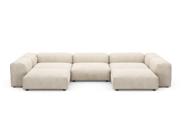 Preset u-shape sofa - knit - beige - 377cm x 241cm