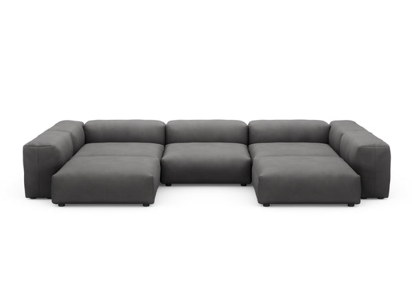 Preset u-shape sofa - knit - dark grey - 377cm x 241cm