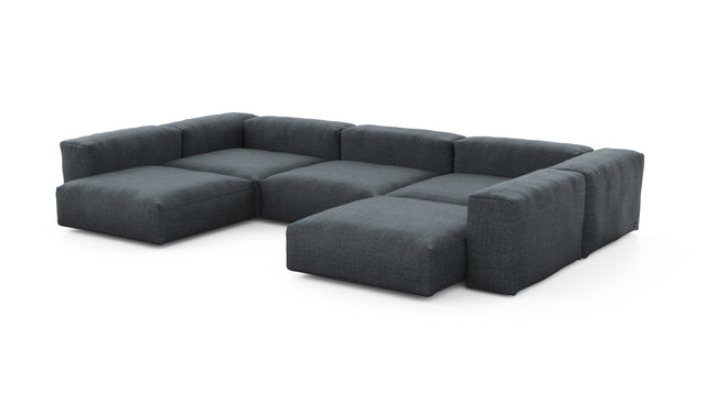 Preset u-shape sofa - pique - dark grey - 377cm x 241cm