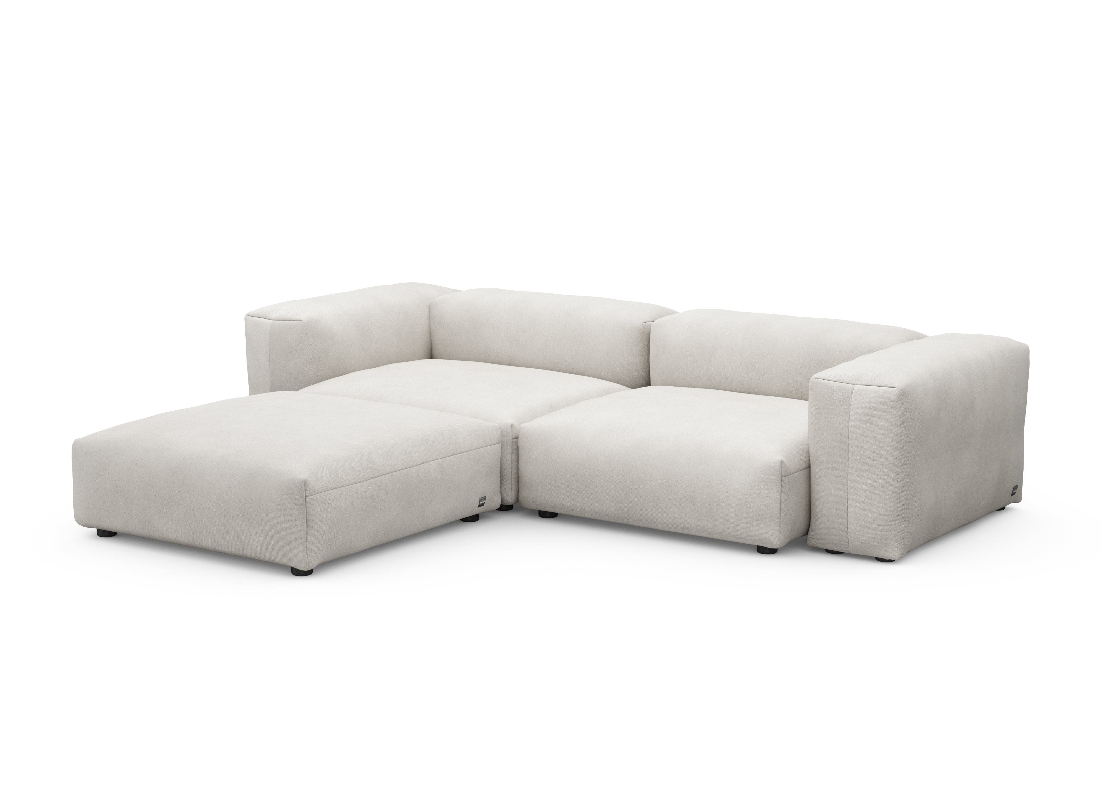 vetsak®-Corner Sofa L Canvas light grey