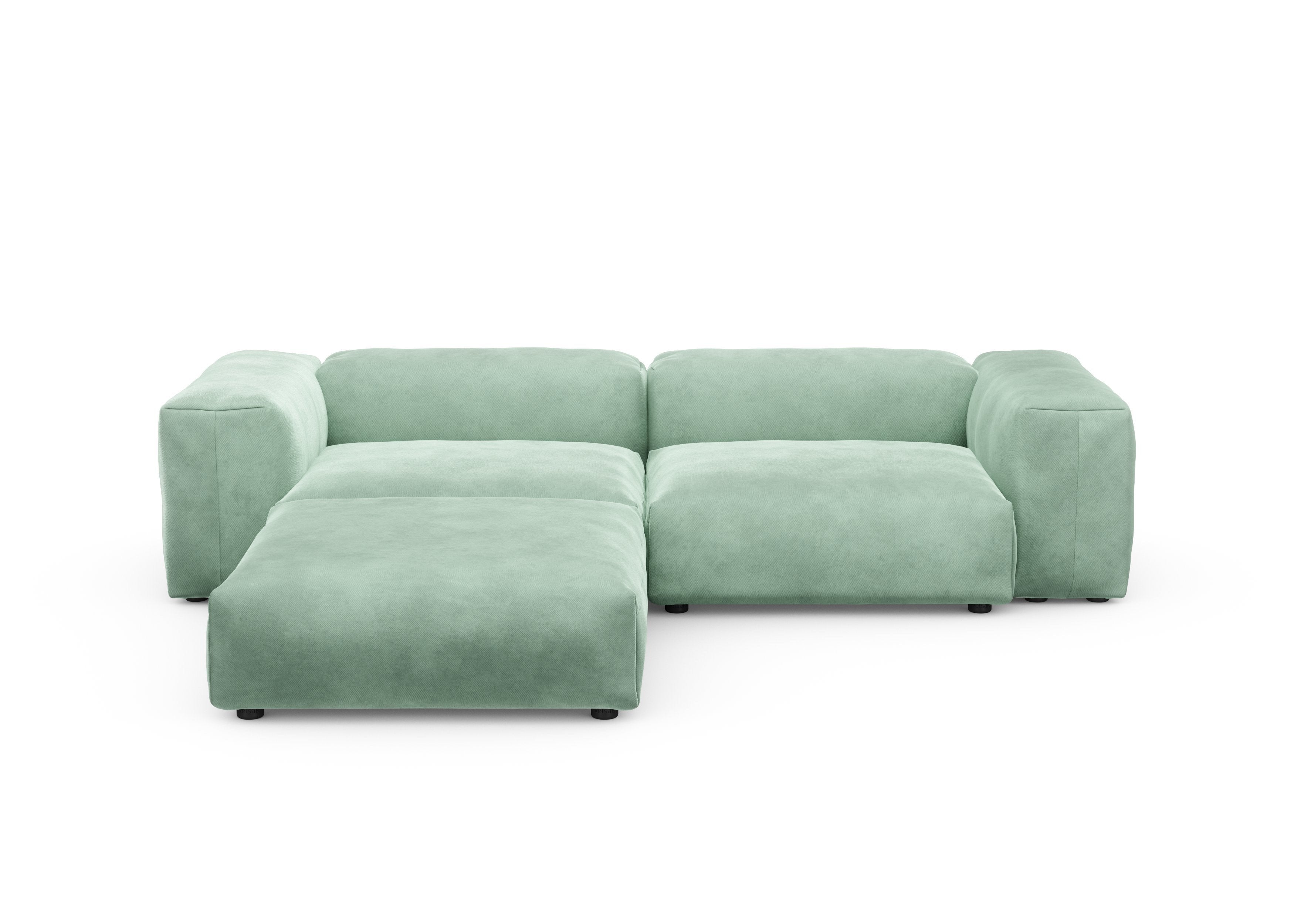 vetsak®-Corner Sofa L Velvet mint