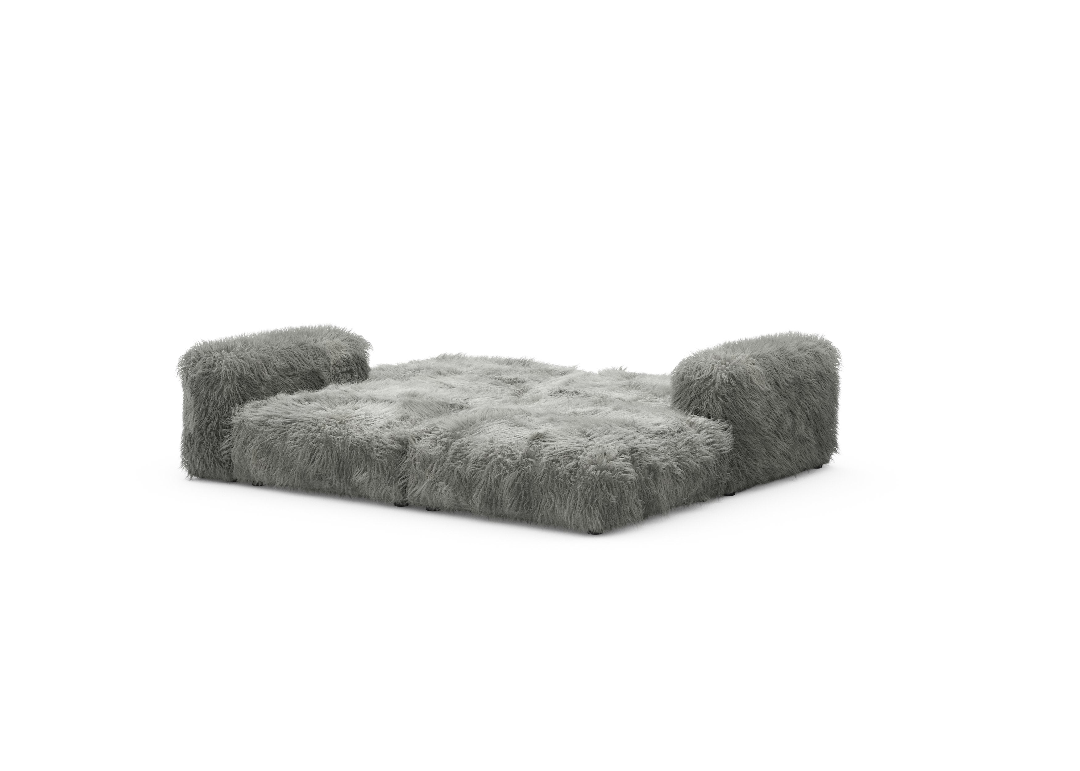 vetsak®-Sofa Loveseat L Flokati grey