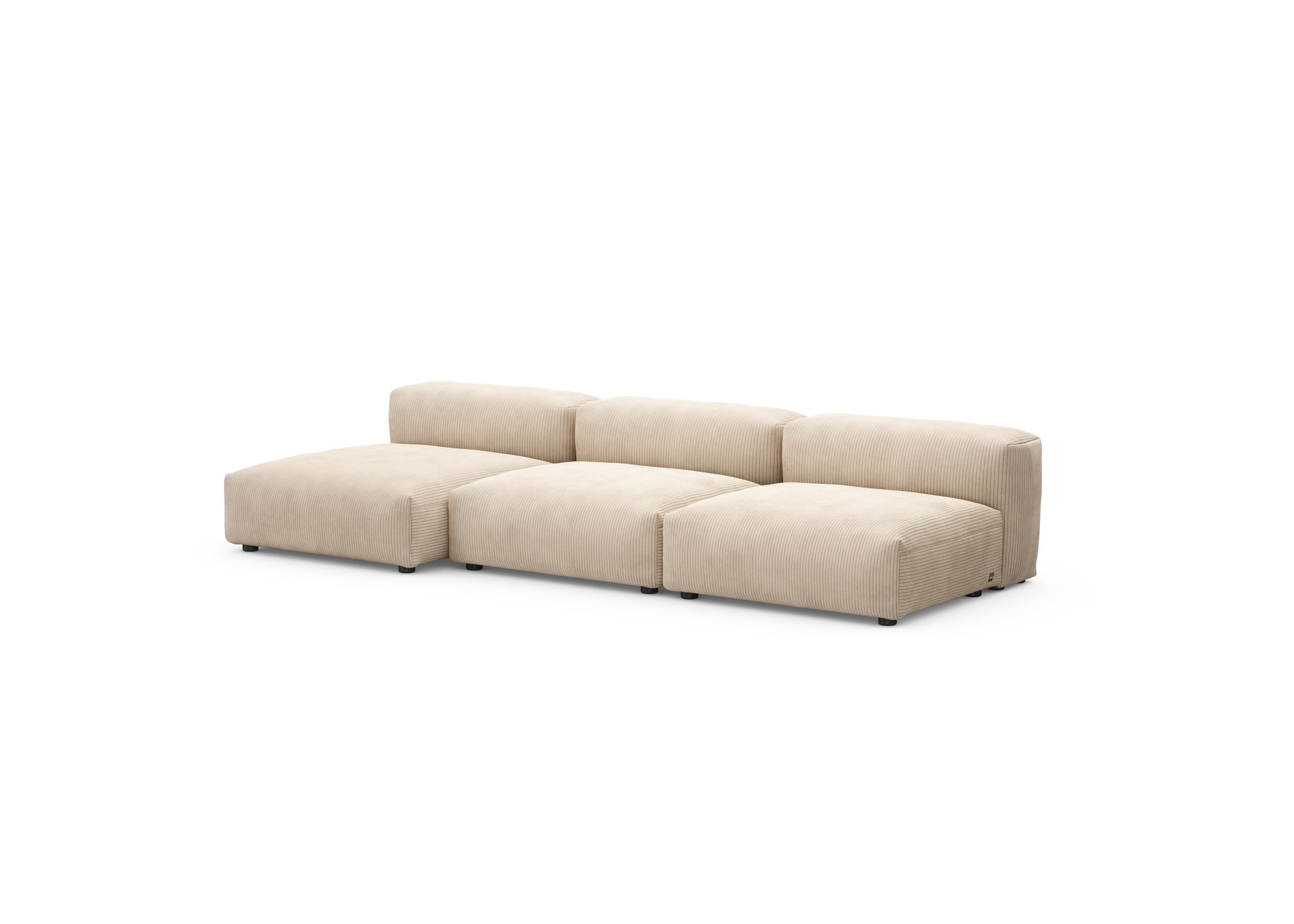 vetsak®-Three Seat Sofa L Cord Velours sand