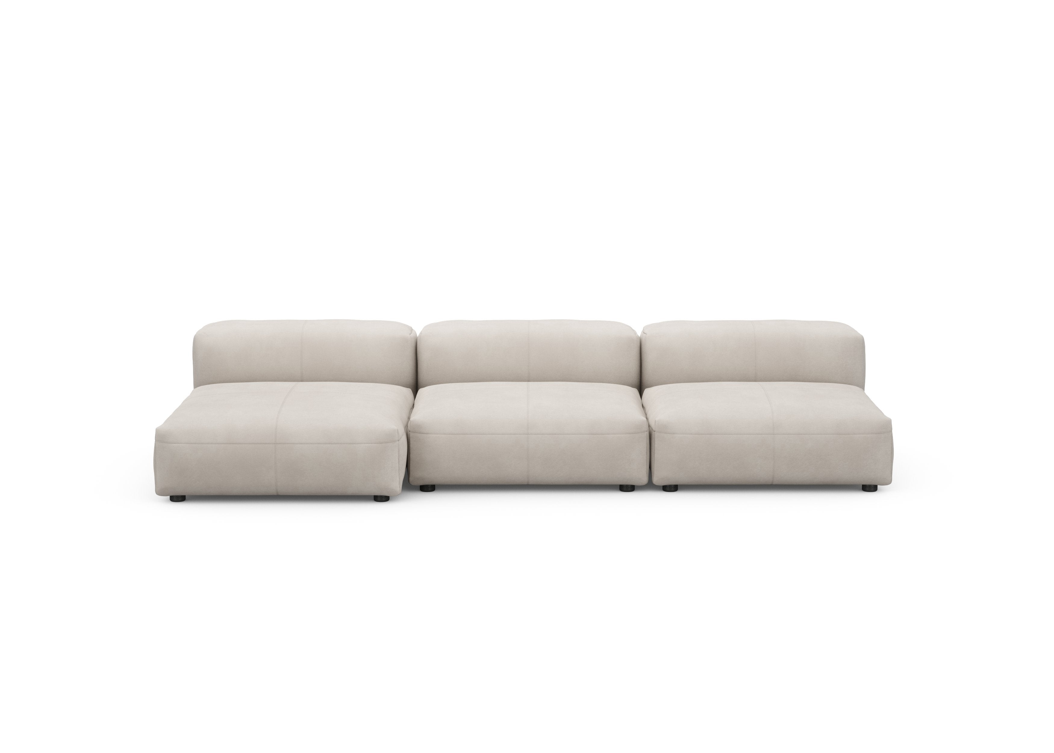 vetsak®-Three Seat Sofa L Leather light grey