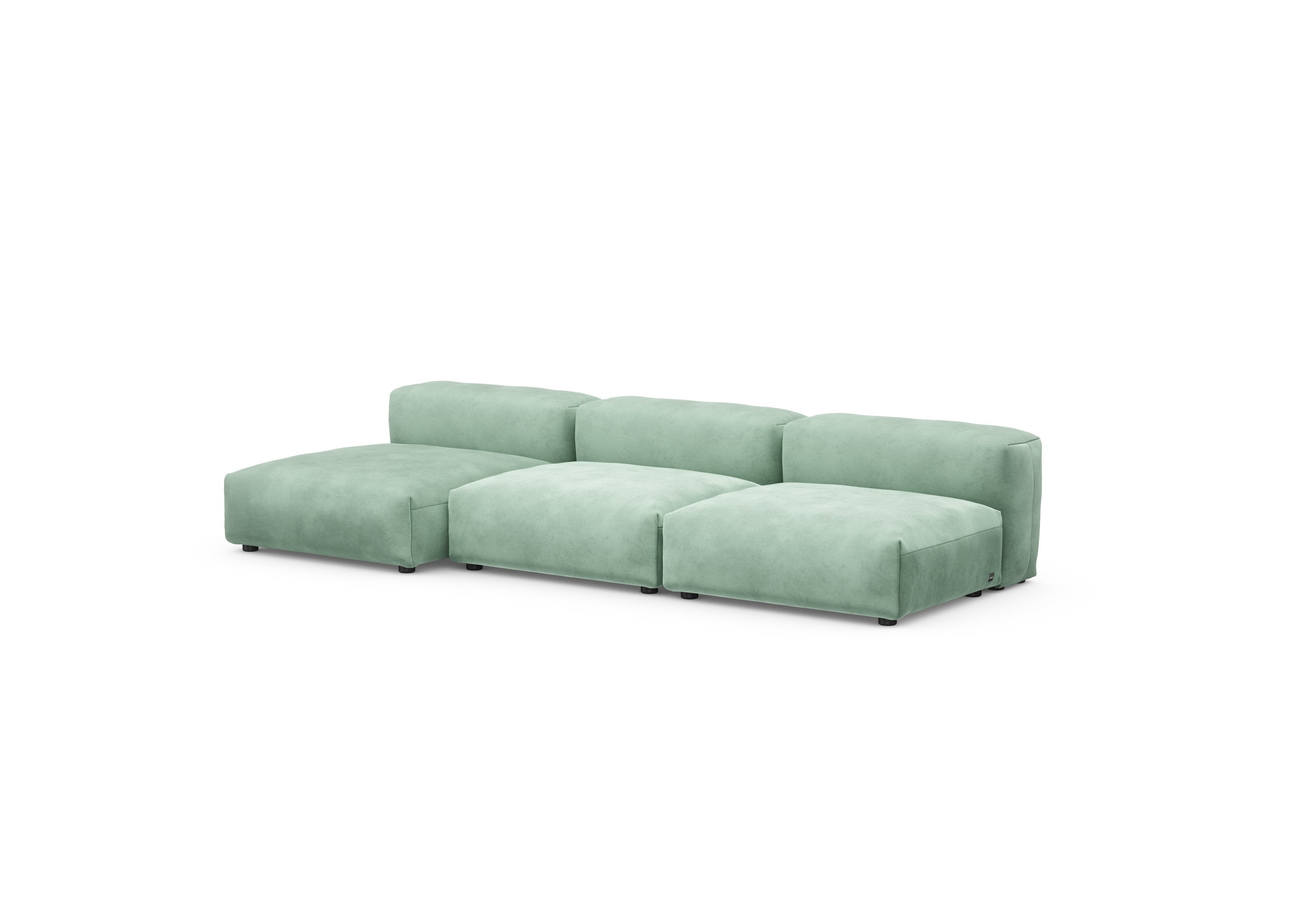vetsak®-Three Seat Sofa L Velvet mint