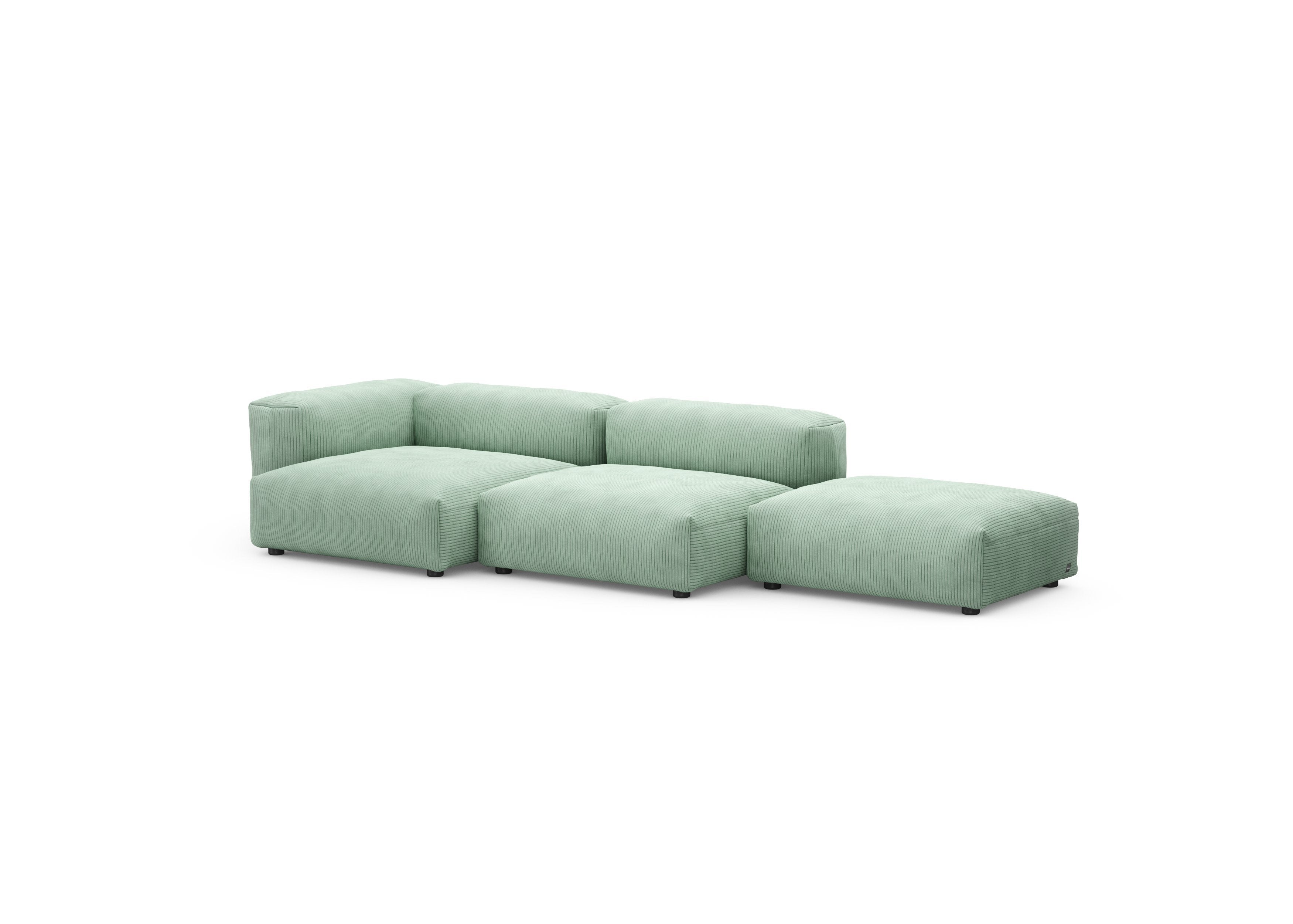 vetsak®-Three Seat Sofa L Cord Velours duck egg