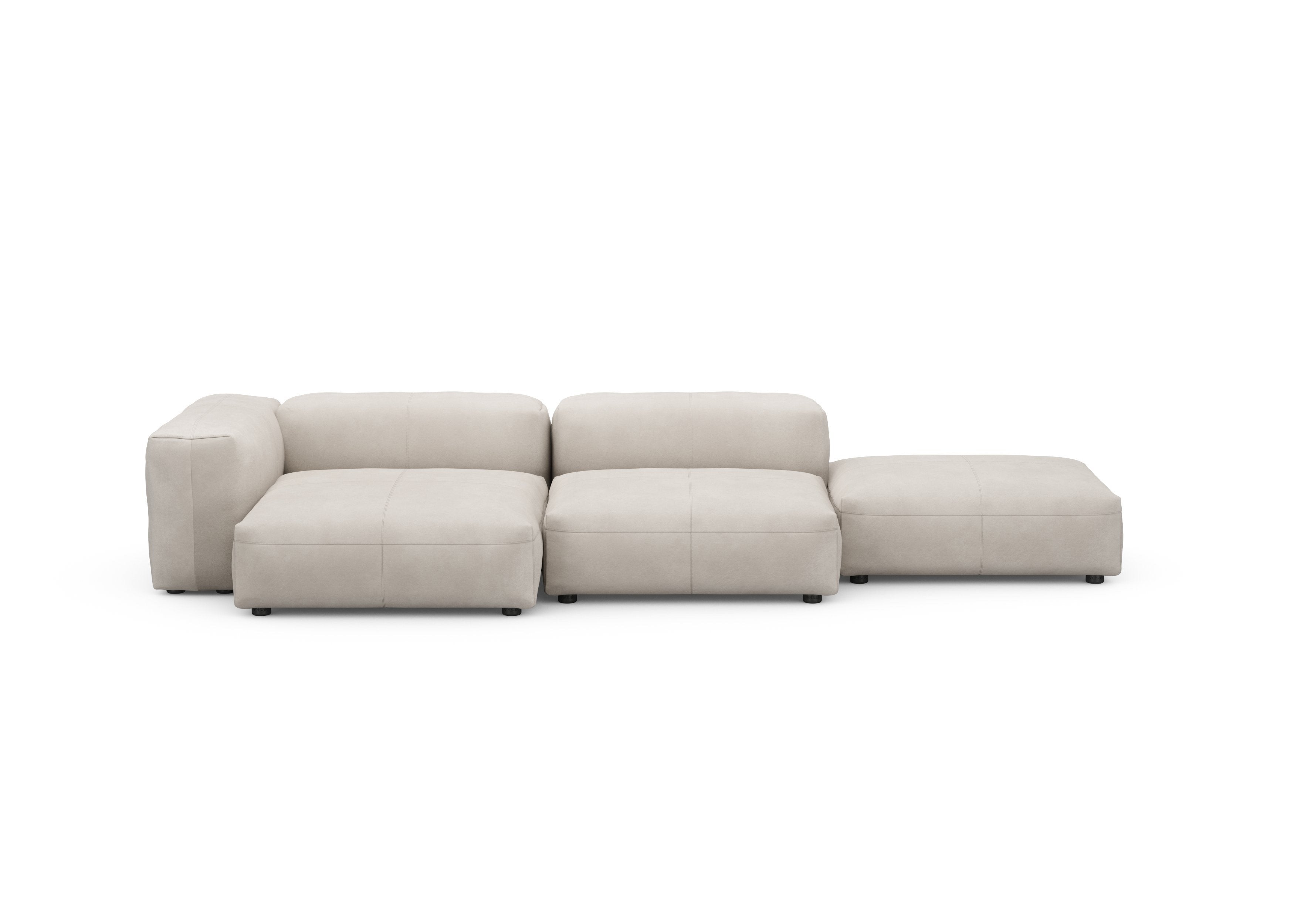 vetsak®-Three Seat Sofa L Leather light grey