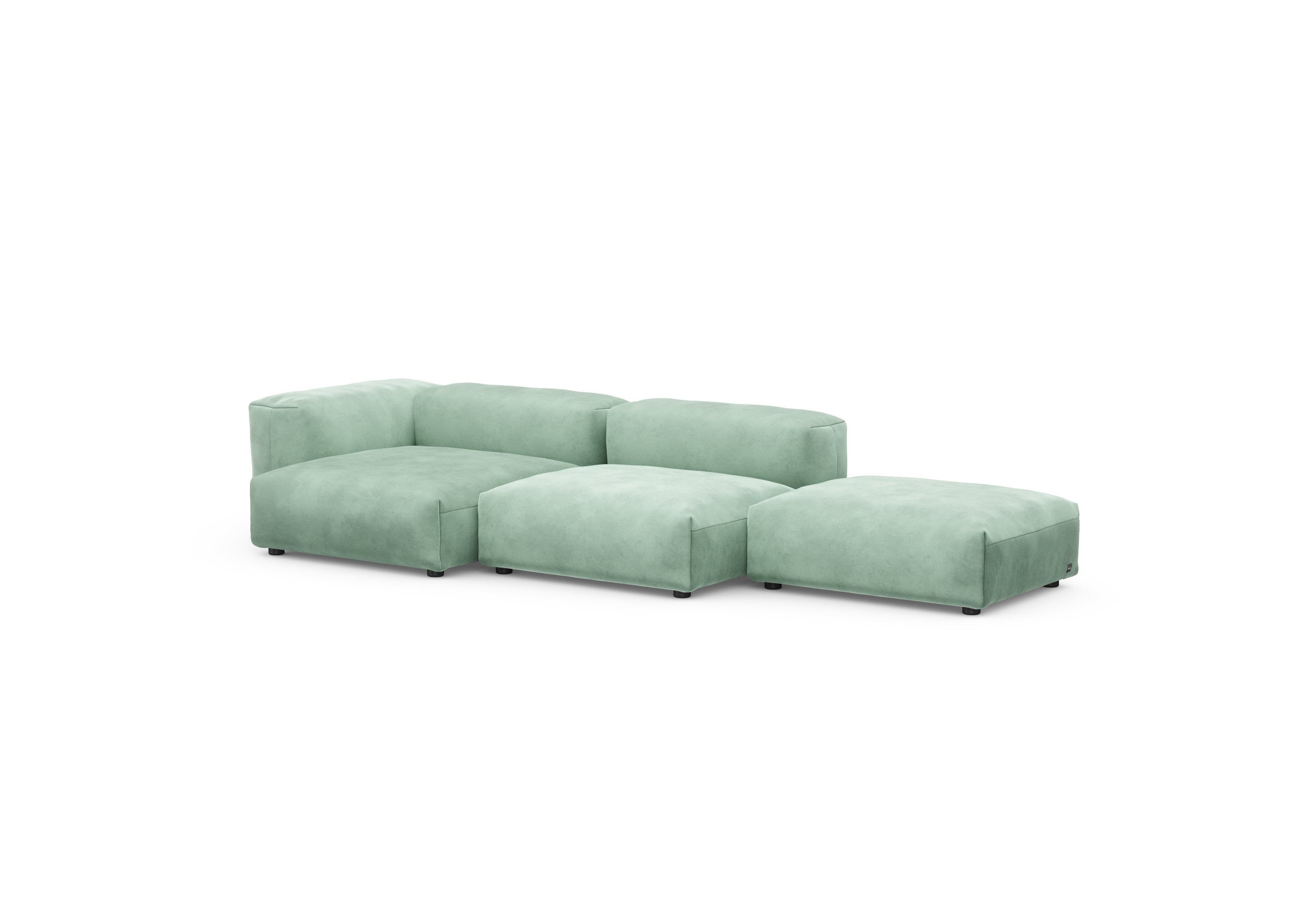vetsak®-Three Seat Sofa L Velvet mint