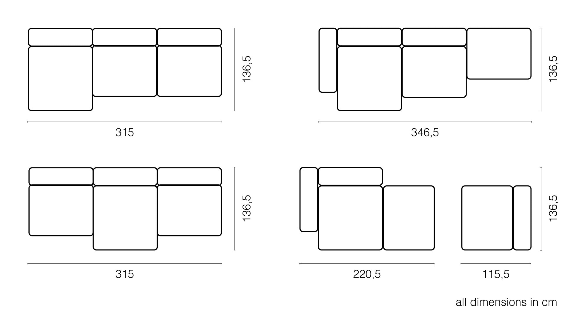 vetsak®-Three Seat Sofa L Linen stone