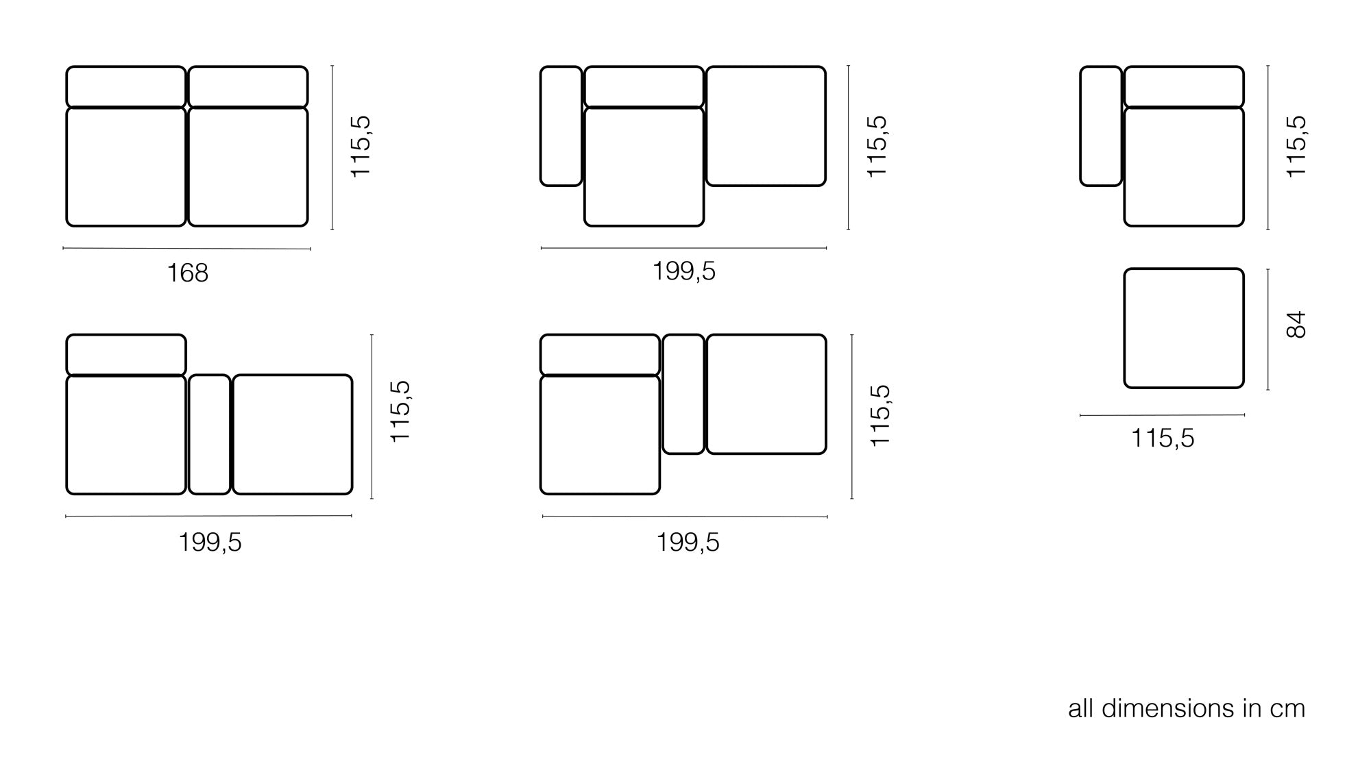 vetsak®-Two Seat Lounge Sofa S Knit dune