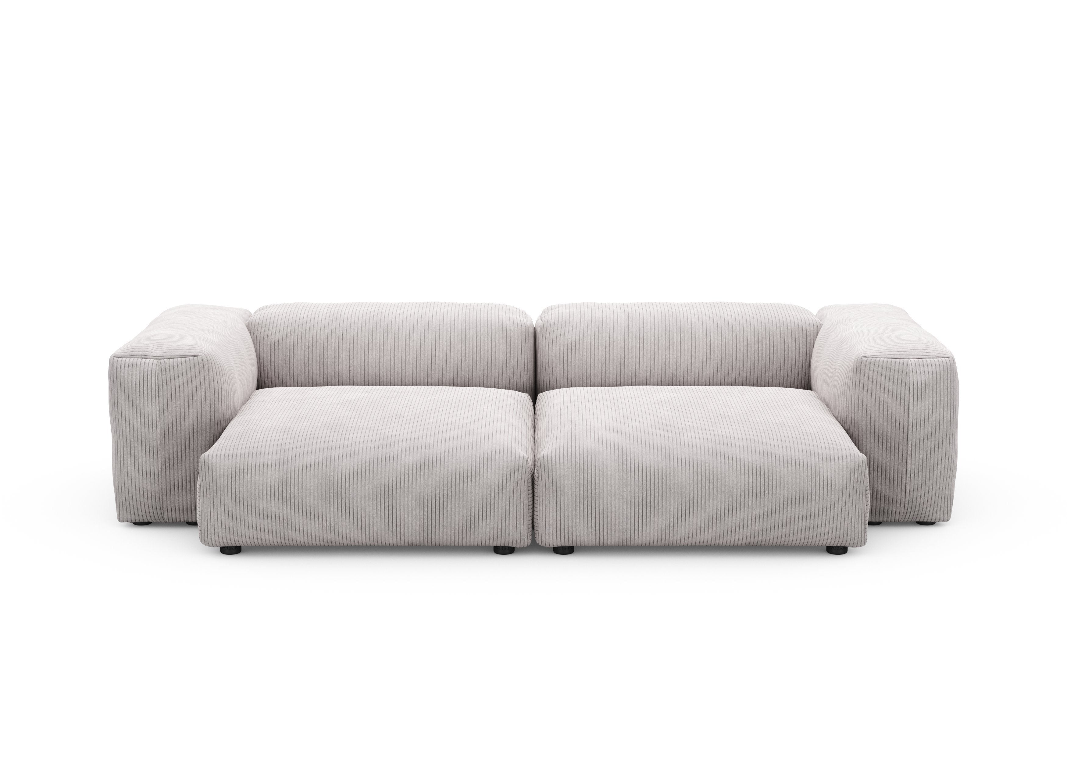 vetsak®-Two Seat Sofa L Cord Velours platinum