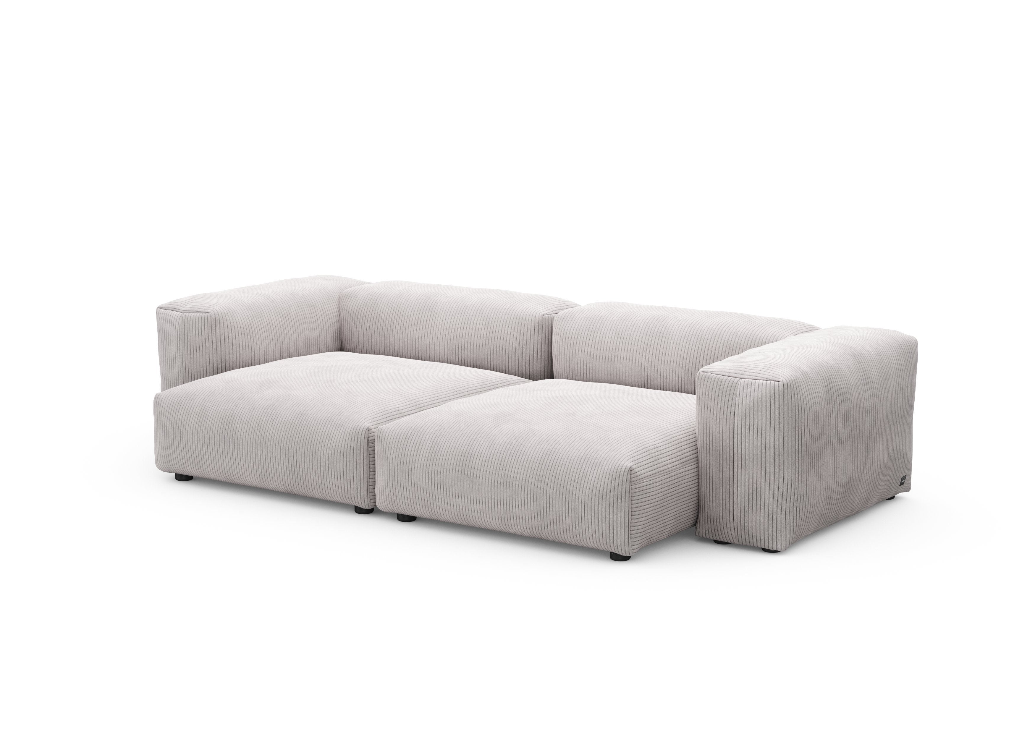 vetsak®-Two Seat Sofa L Cord Velours platinum