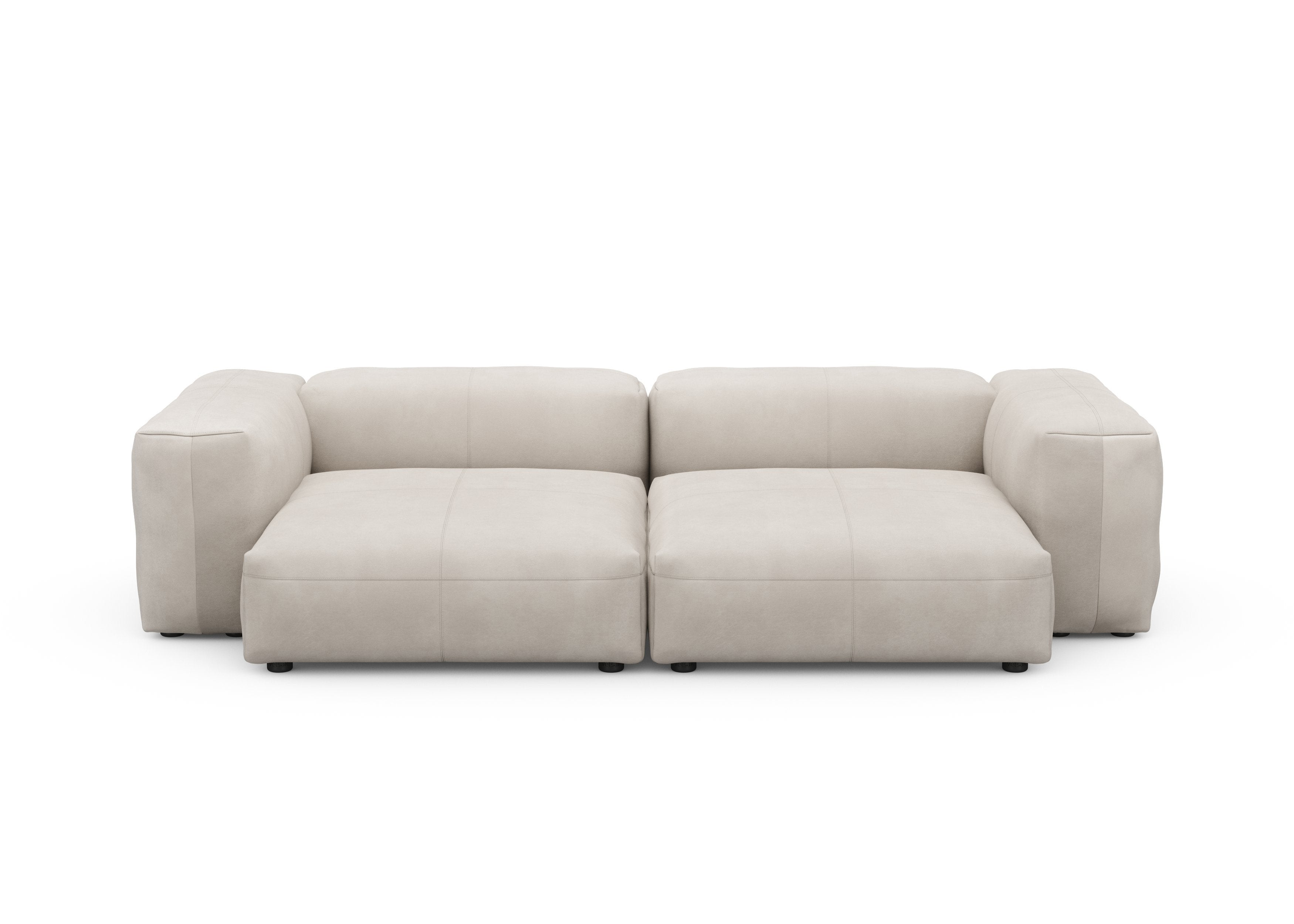 vetsak®-Two Seat Sofa L Leather light grey