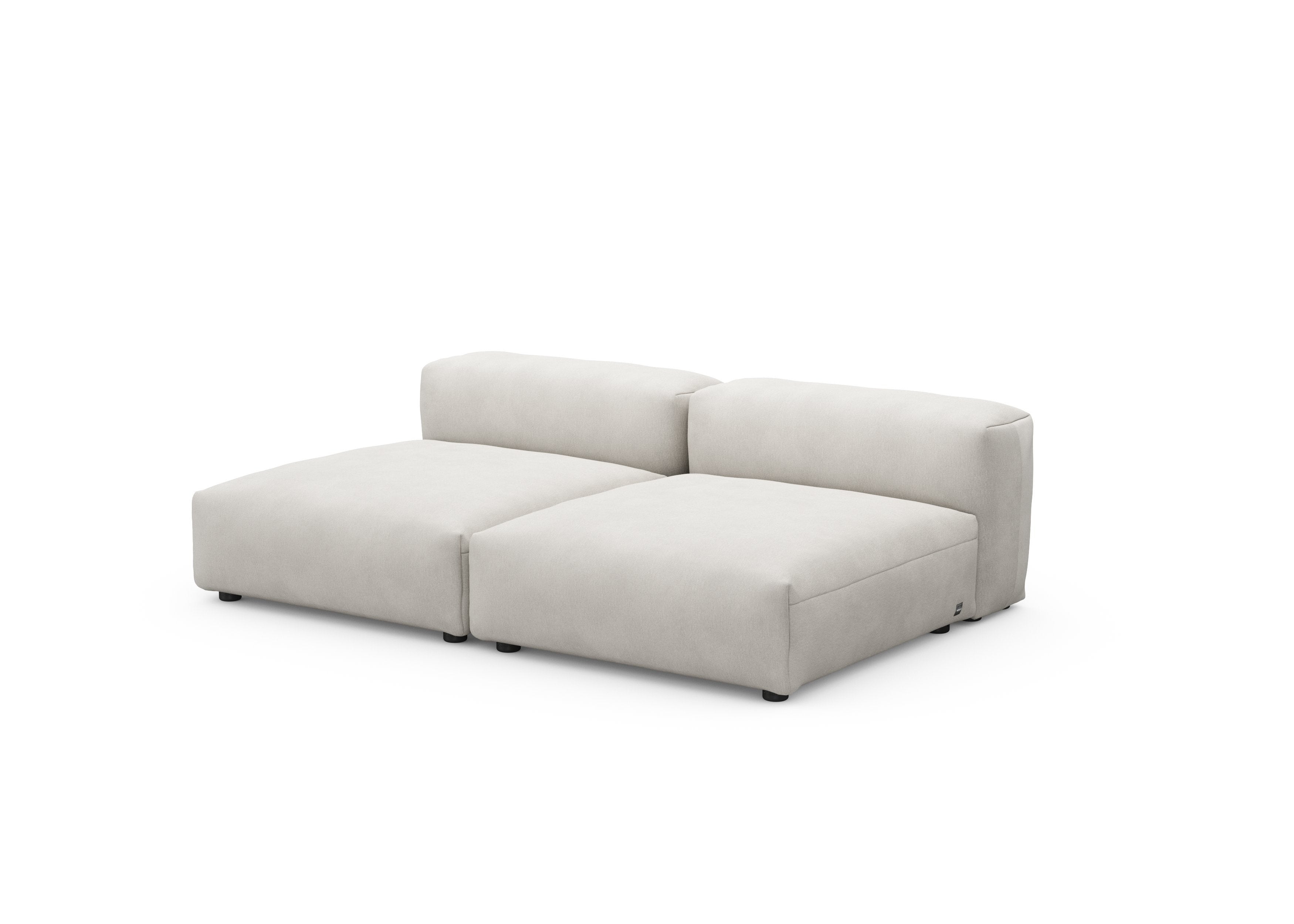 vetsak®-Two Seat Lounge Sofa L Canvas light grey
