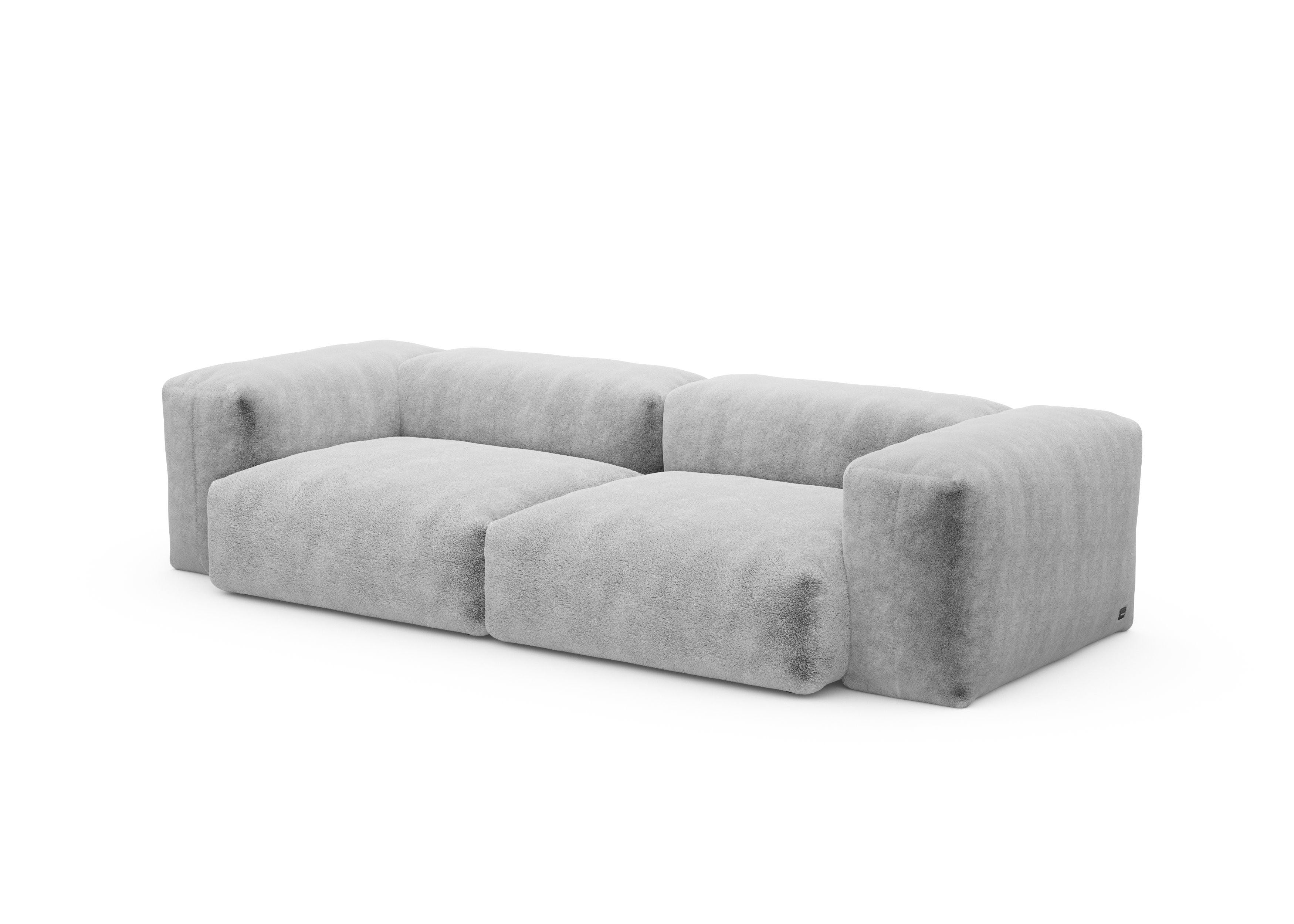 vetsak®-Two Seat Sofa M Faux Fur grey