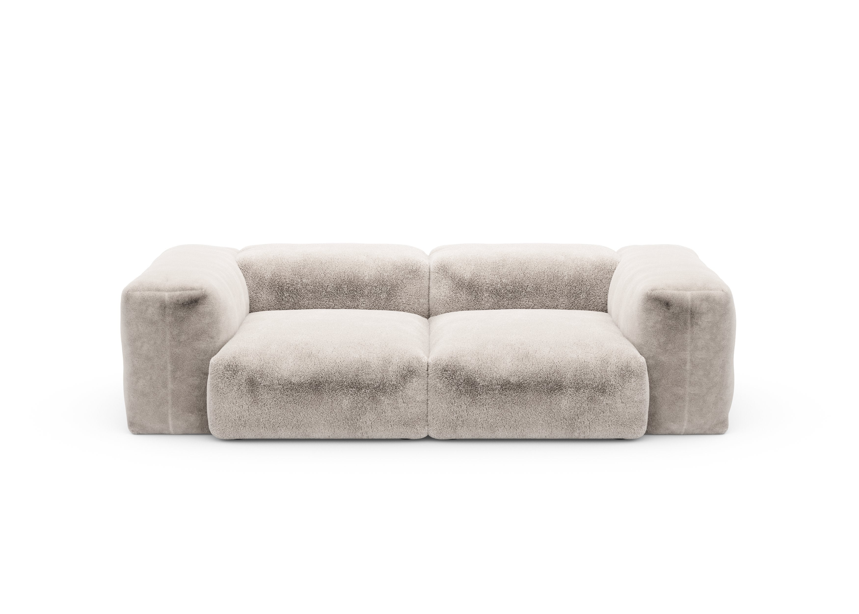 vetsak®-Two Seat Sofa S Faux Fur beige