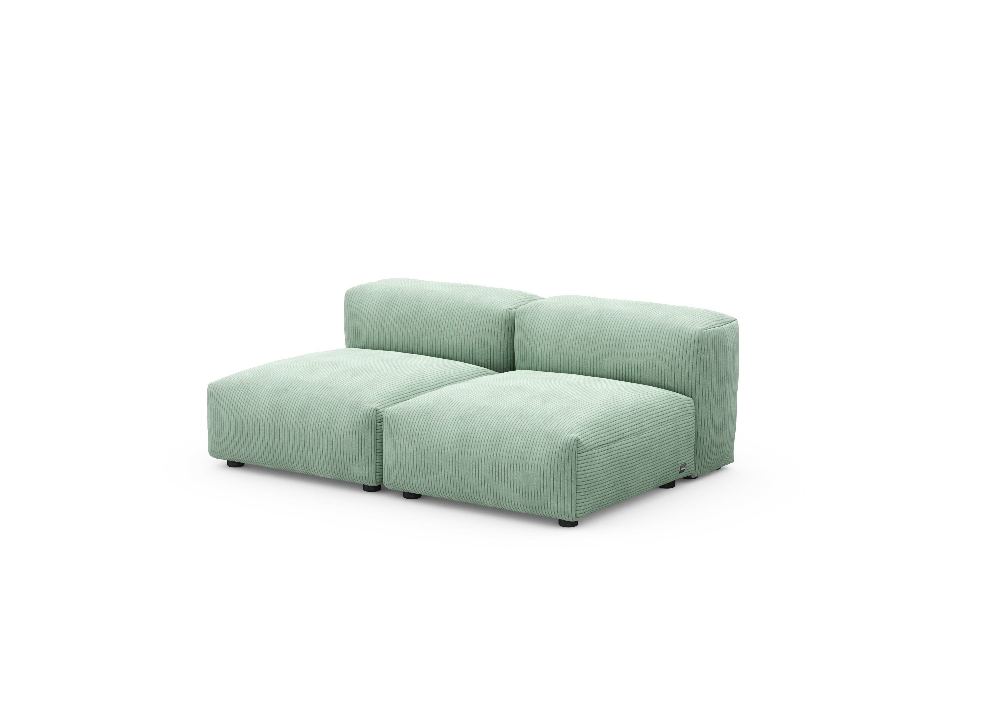 vetsak®-Two Seat Lounge Sofa S Cord Velours duck egg