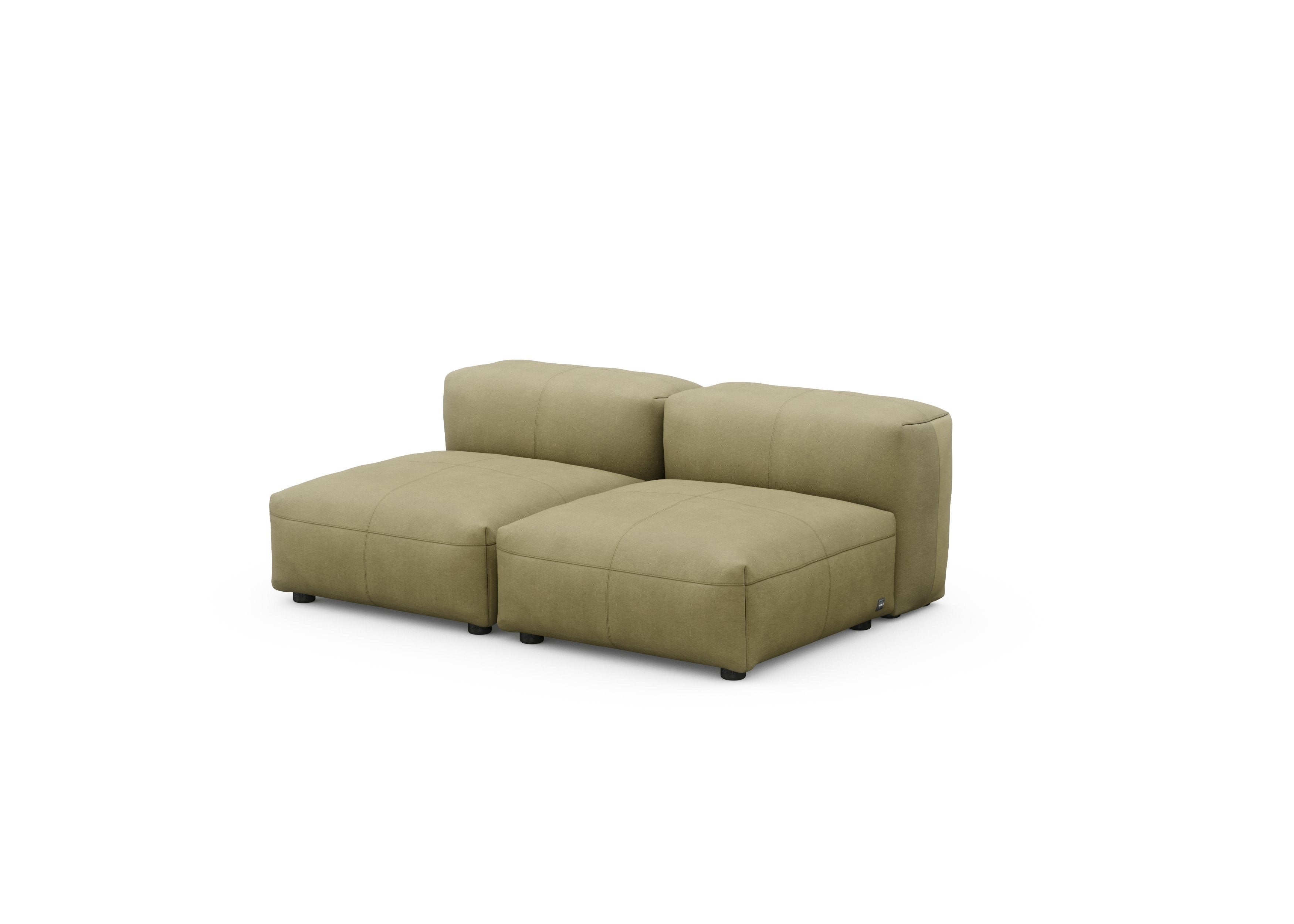 vetsak®-Two Seat Lounge Sofa S Leather light olive